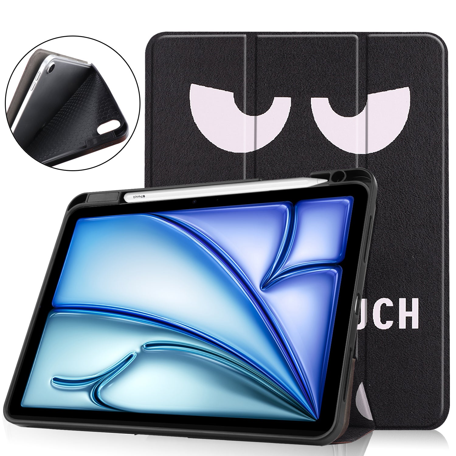 For iPad Air 11 (2024) Case Pattern Printing Protective Cover with Pen Slot and Tri-fold Stand For iPad Air 11 (2024) Case Pattern Printing Protective Cover with Pen Slot and Tri-fold Stand